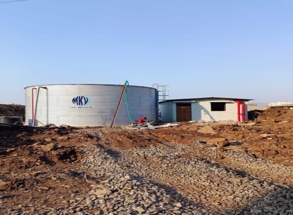 Zn Al Silver MKV TECH 550000 Liter Zinc Aluminium Water Tank, Storage Capacity: 10 Kl To 2500 Kl