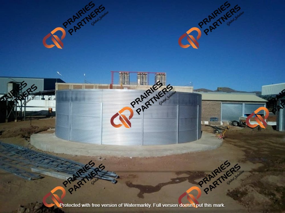 Silver Zinc Aluminum Water Storage Tank, Storage Capacity: 5000l- As Demanded