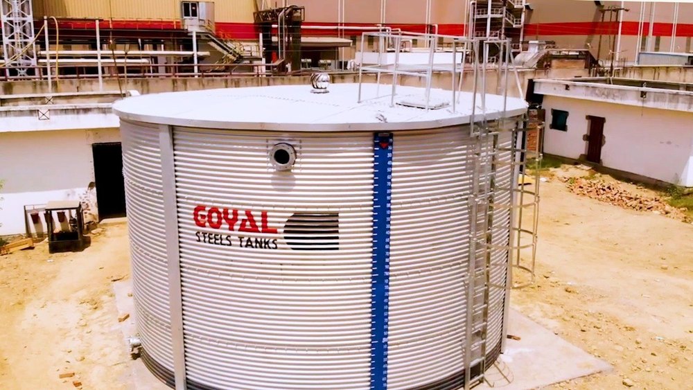 Zincalume Steel Water Tank, Capacity: 30000L- 5000000L, Steel Grade: Za350 Mpa - 550 Mpa