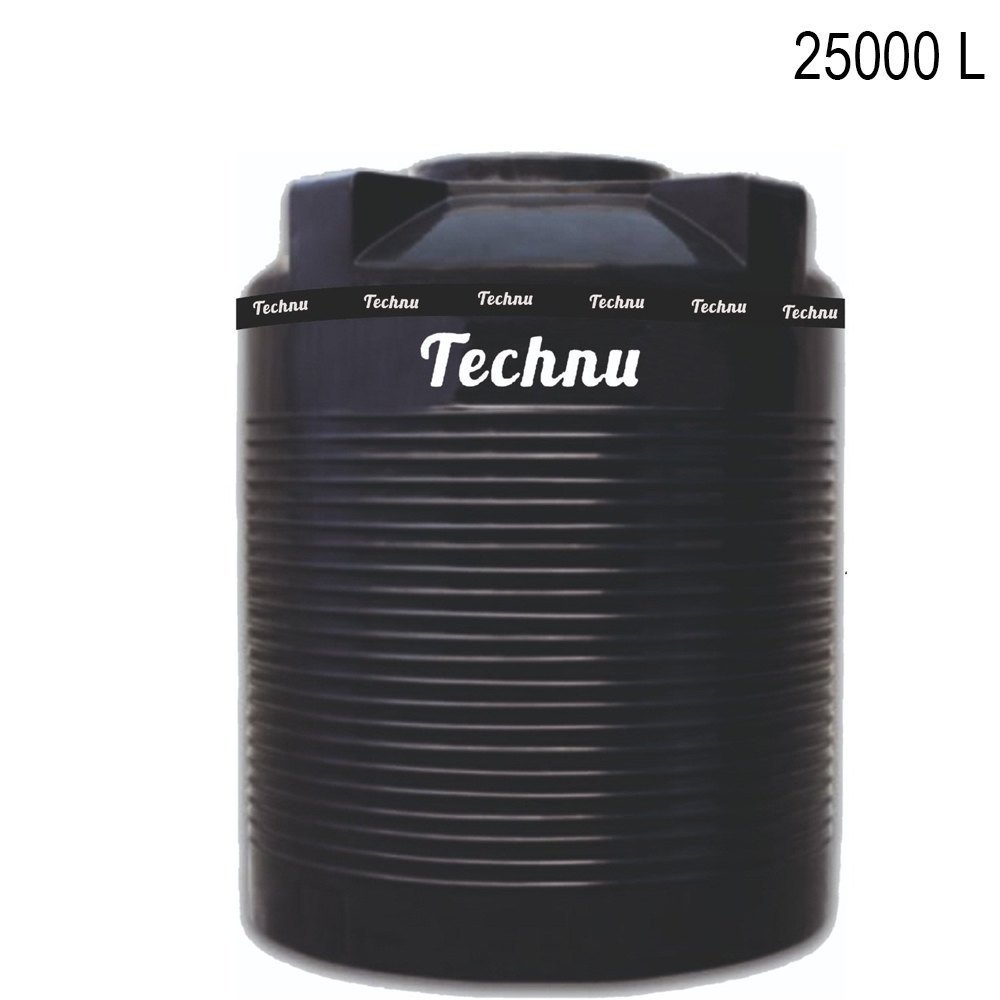 Black Cylindrical Vertical Tank With Open Top
