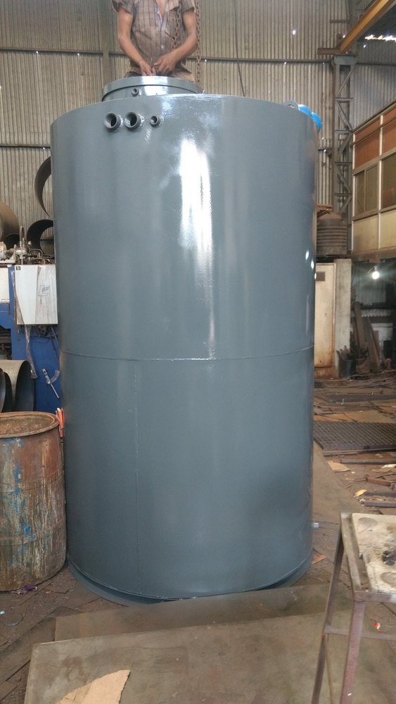 White Metal Vertical Storage Tank