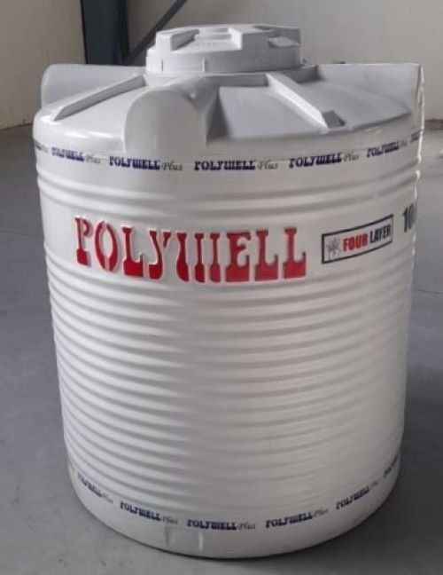 White LLDPE Polywell Insulated Water Tanks, Storage Capacity: 1000L, Foam Layers
