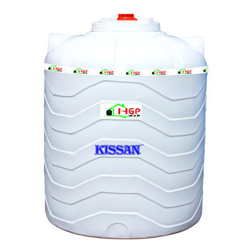 White HGP Kissan Plastic Water Tank 4 Layer Single PUF Insulated, Capacity: 500-1000 L