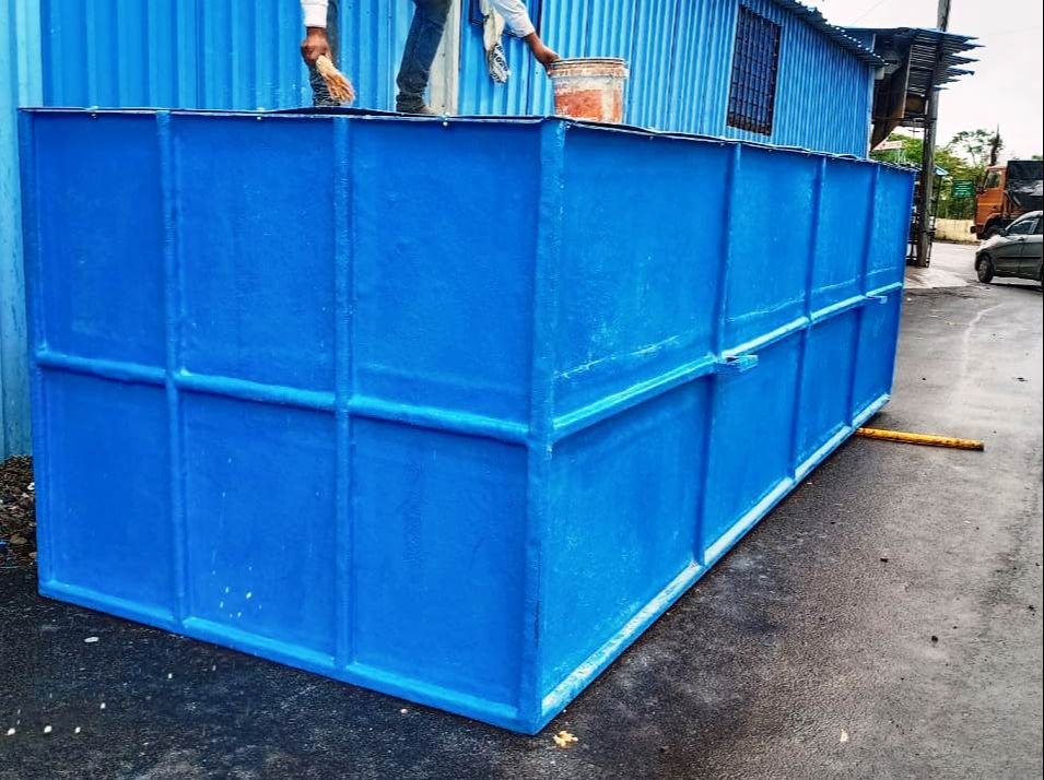Blue Frp Rectangular Tank