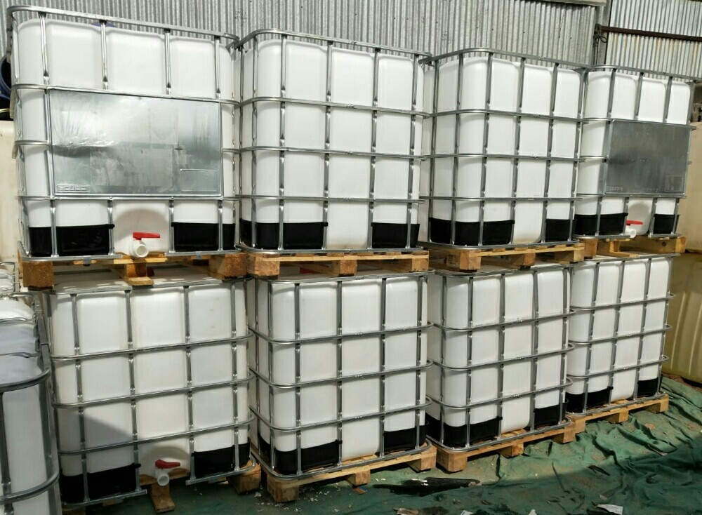 Transparent / Milky White Galvanized Steel Reconditioned IBC Container, Capacity: 1-10 ton