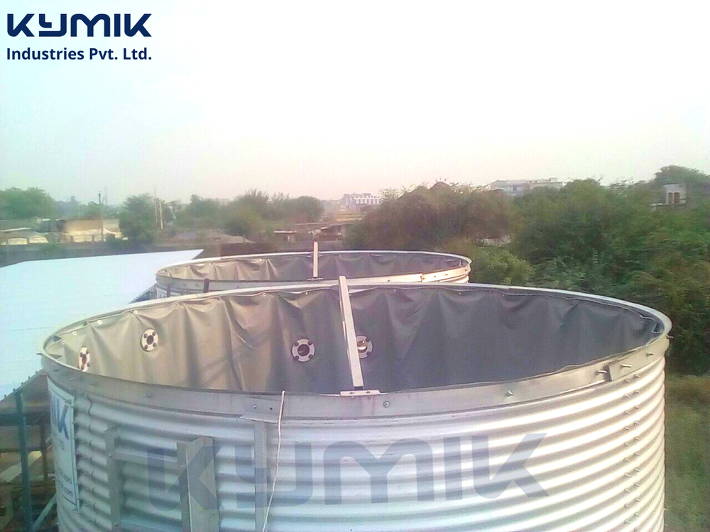 Zincalume steel ETP Water Tank, Capacity: 3000L-5000000L