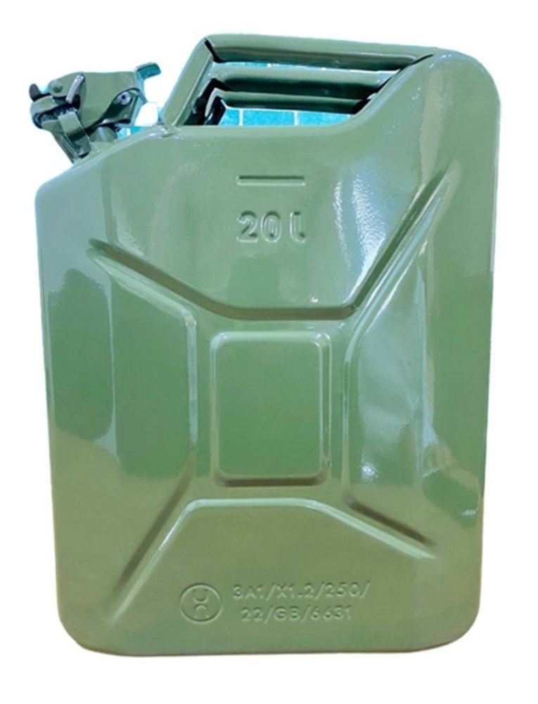Stainless Steel Liquid Fuel Jerry Can 20 L Green