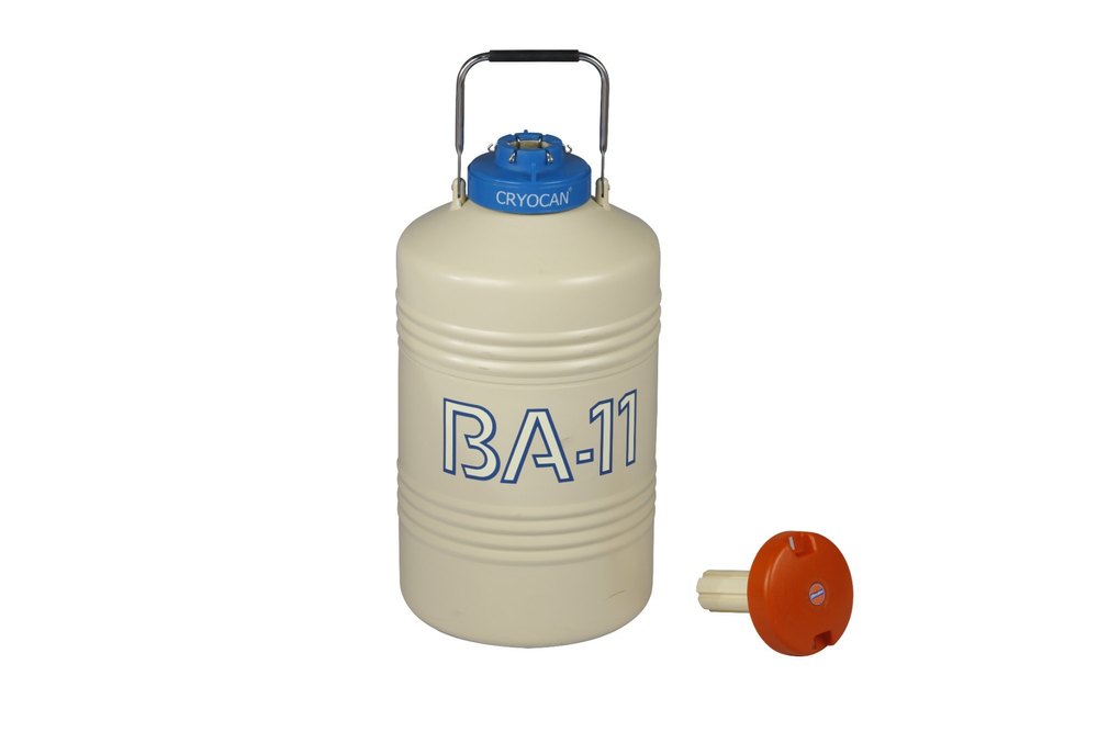Aluminium Cryocan BA-11 Liquid Nitrogen Container, For Seman Bulk Storage