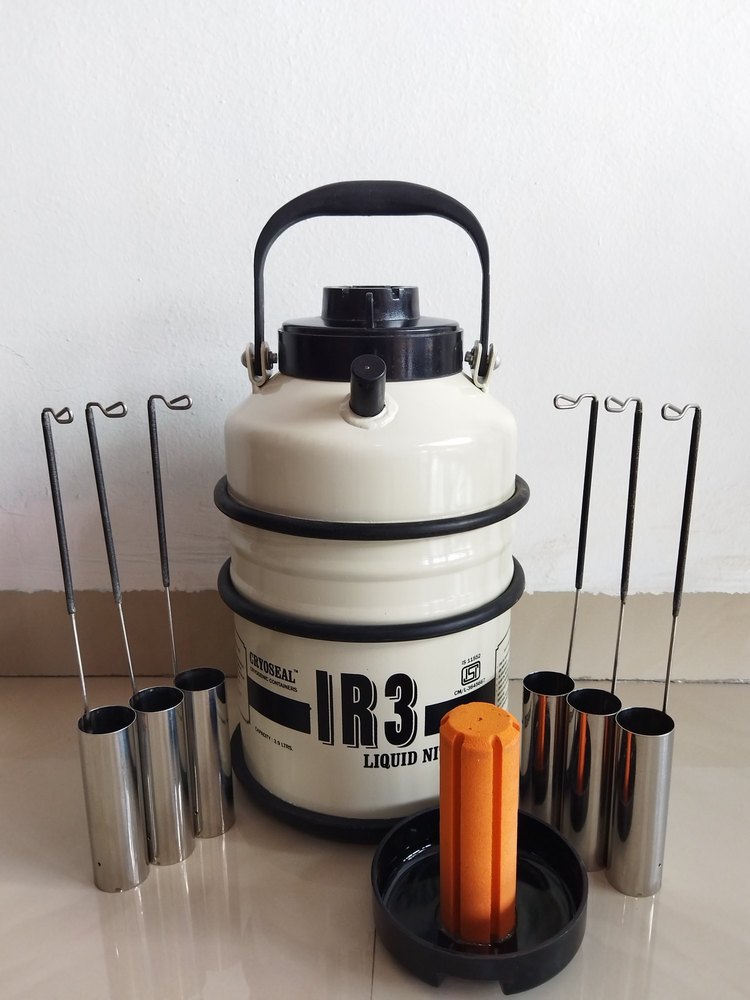 Cryocan Aluminium Alloy IR 03 Liters Liquid Nitrogen Container, Capacity: 10 L