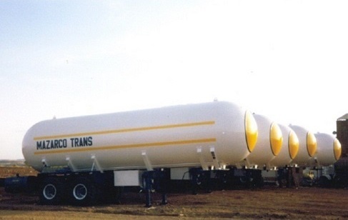 2 Axle 60M3 LPG Semitrailer, For Industrial