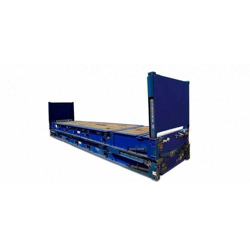 Blue Coated Flat Rack Container