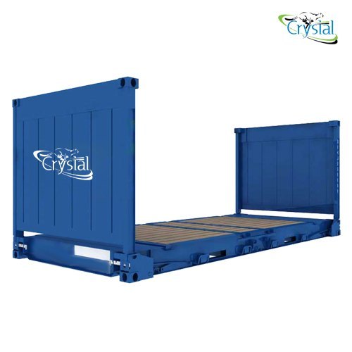Stainless Steel Crystal 20 Feet Flat Rack Container, For Industrial Usage, 20ft X 8ft