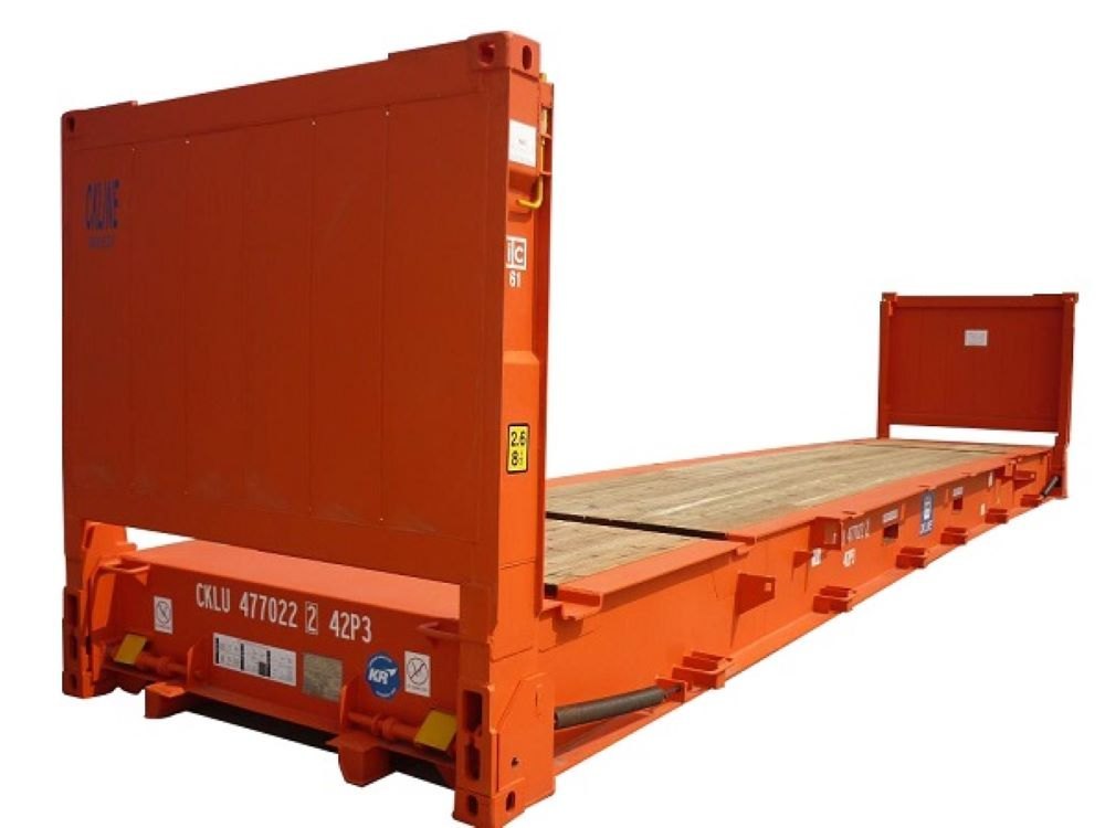 Galvanized Steel Mumbai 40 Feet Flat Rack Container