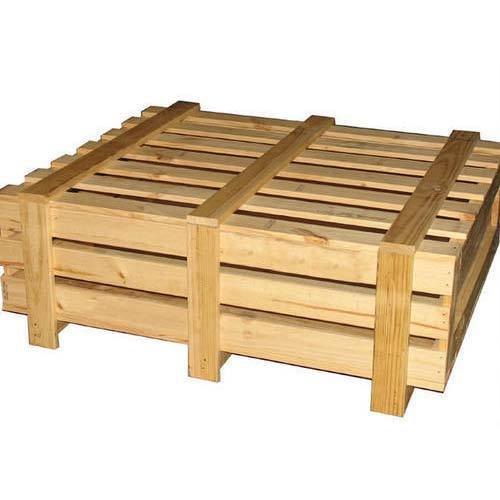 Rectangular Wooden Shipping Crate, Capacity: 500 Kg
