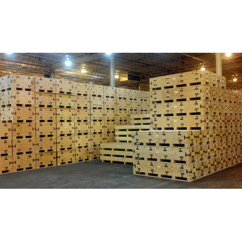 Rectangular Wooden Shipping Crate