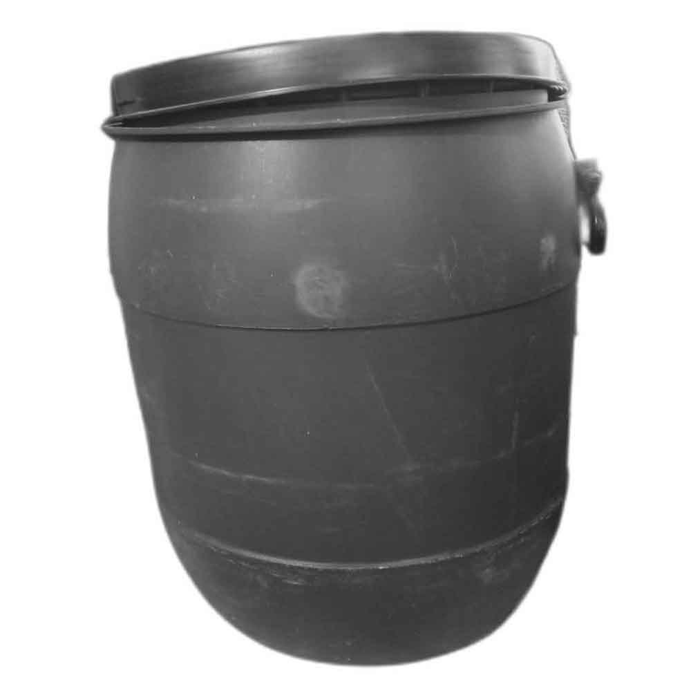1 50L Black Plastic Empty Oil Storage Drum