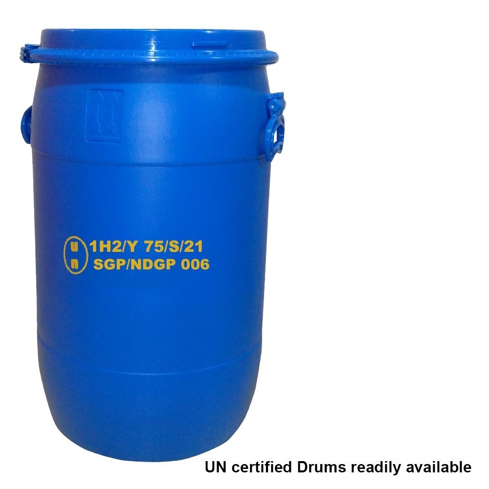 Blue Un Approved HDPE Drums With IIP Certificate, For Industrial, Packaging Type: For Export Chemicals