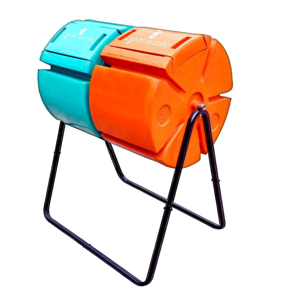 2 Mouth HDPE Rotary Composite Drum, Capacity: 300 L