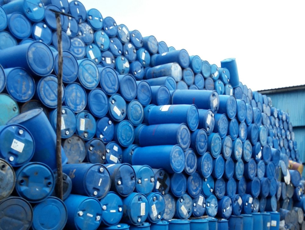 Blue PVC Drum, For Chemical Storage