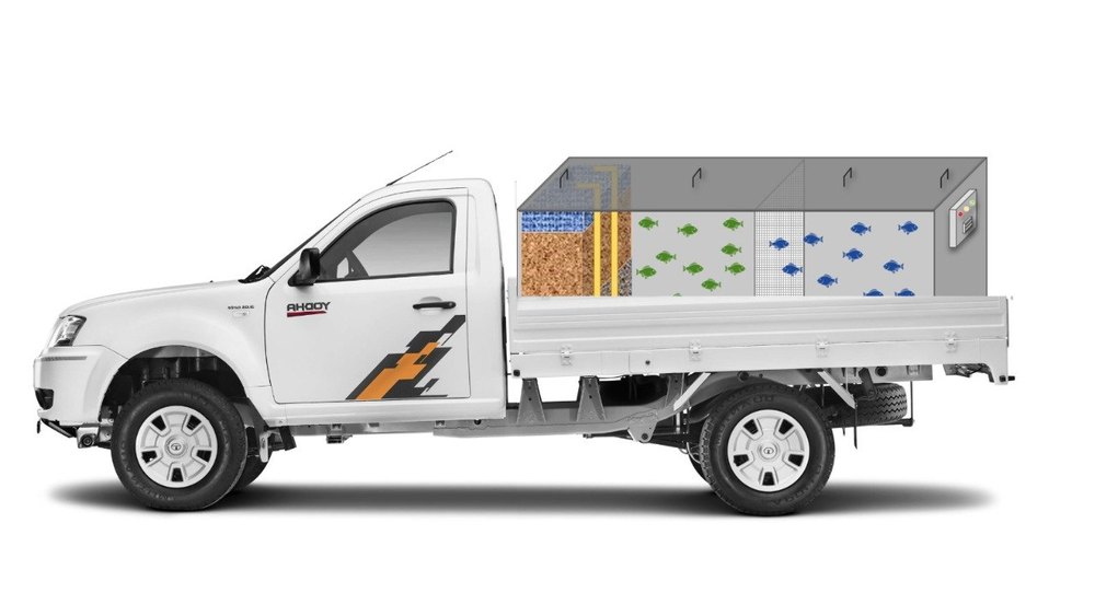 FRP Or Similar Live Fish Transport Tanks RAS, For Industrial, Capacity: 1.5m X 2m X 1.2m Height
