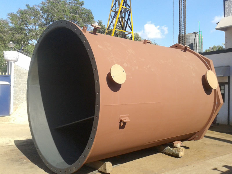 Chemicals/Oils Rubber Lined MS Tank, For Industrial