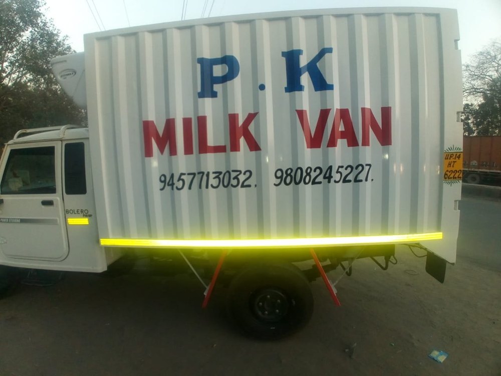 8 feet Stainless Steel Dry Van Container, For Milk, Capacity: 1.5 ton