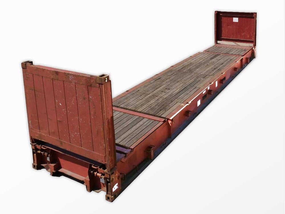 Rectangular 40\' Flat Rack Collapsible Container