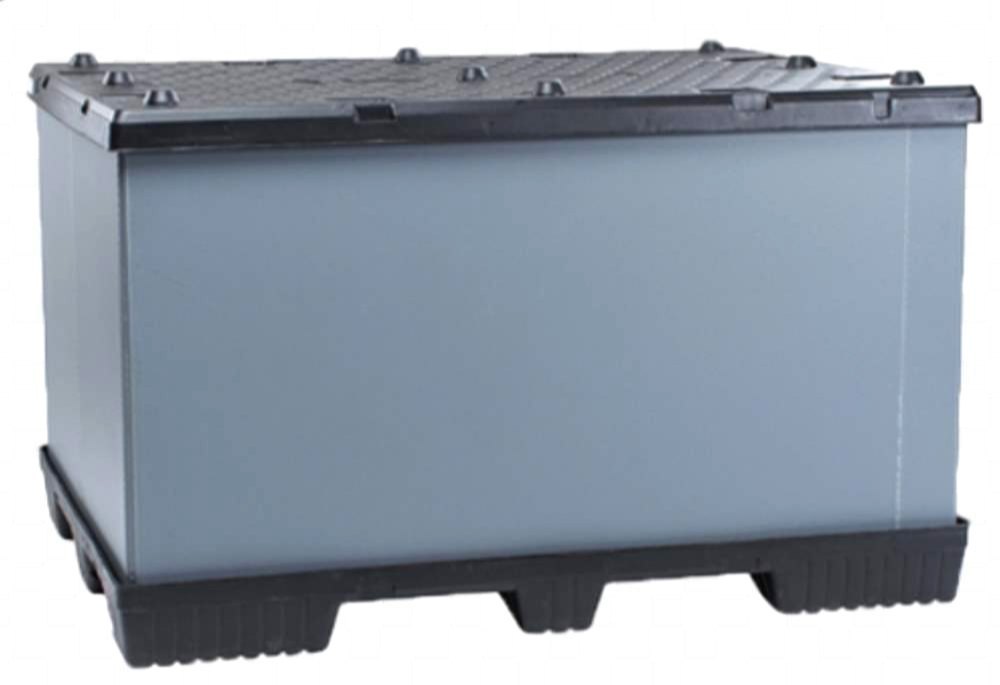 Plastech Four Way Foldable Plastic Pallet Container, For Material Handling, Capacity: 100 kg