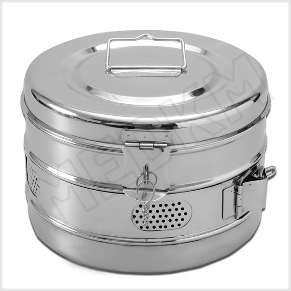 MH-1220 SS Sterilizer Shallow Dressing Drum, Grade: SS316, Size: 12 X 10