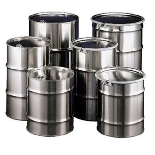 2-4 Mm Stainless Steel Drum, Capacity: 20-100 Litre
