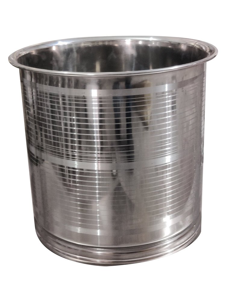 3 mm Stainless Steel Pawali Drum, For Kitchen, Capacity: 25 kg