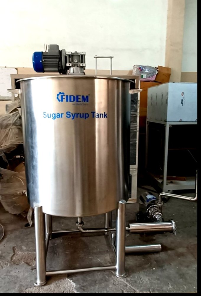 Stainless Steel Sugar Syrup Preparation Tank, 150-200 psi, Capacity: 200 TO 5000 LTR