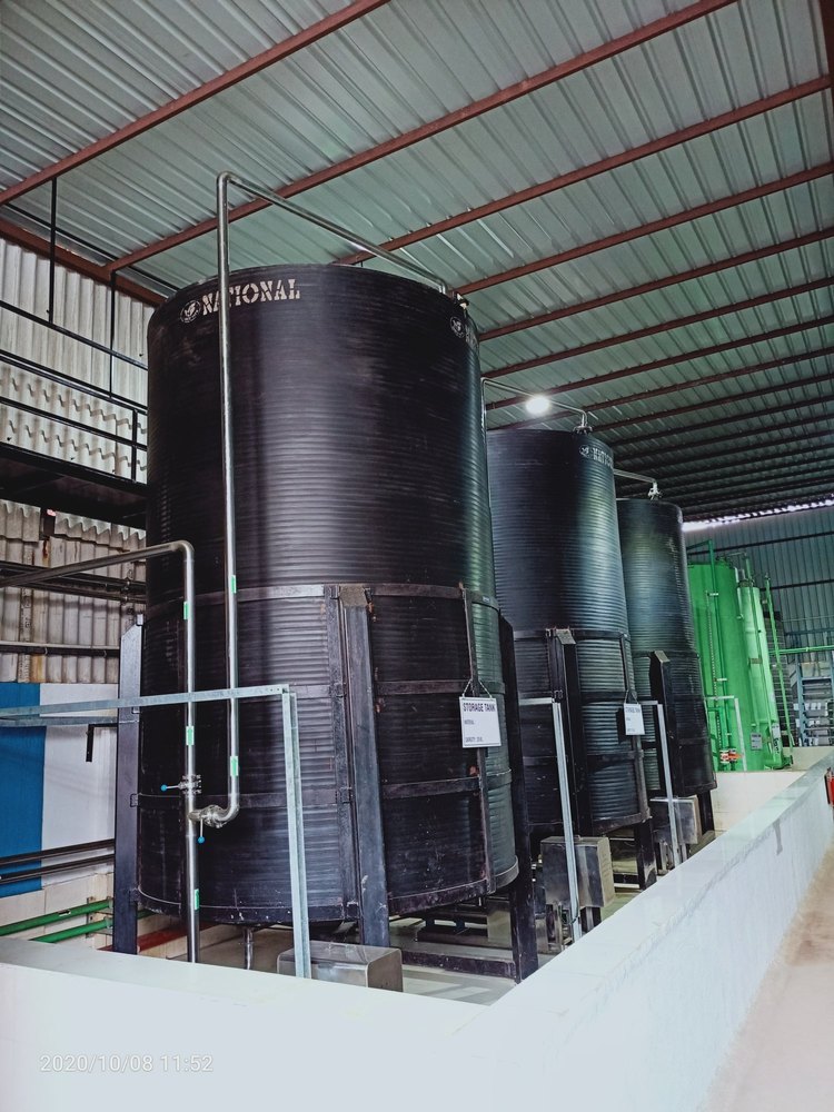 Black Hdpe Spiral Chemical Storage Tank