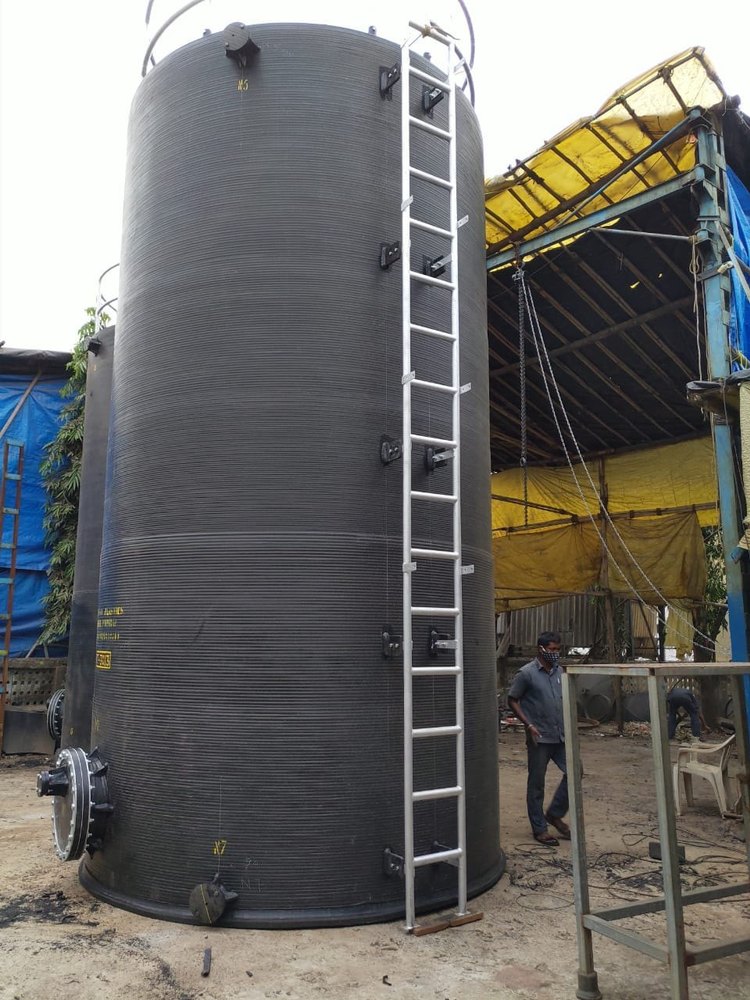 Black Plastic Vertical Storage Tank