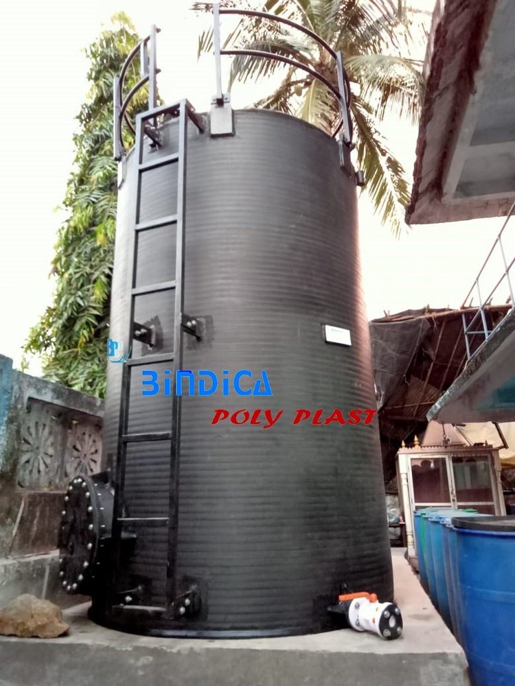 Black HDPE Chemical Storage Tank, Storage Capacity: 0.5KL TO 75KL