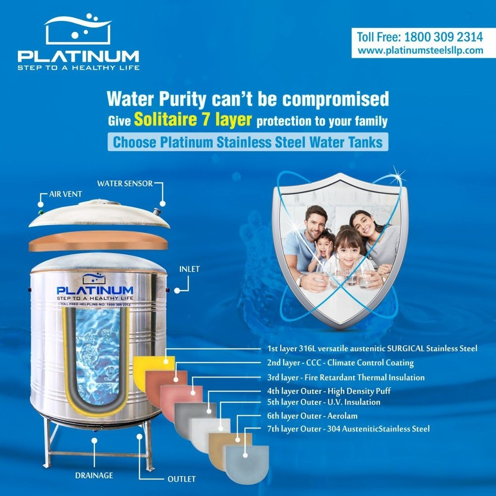 Platinum Horizontal Stainless Steel Tanks