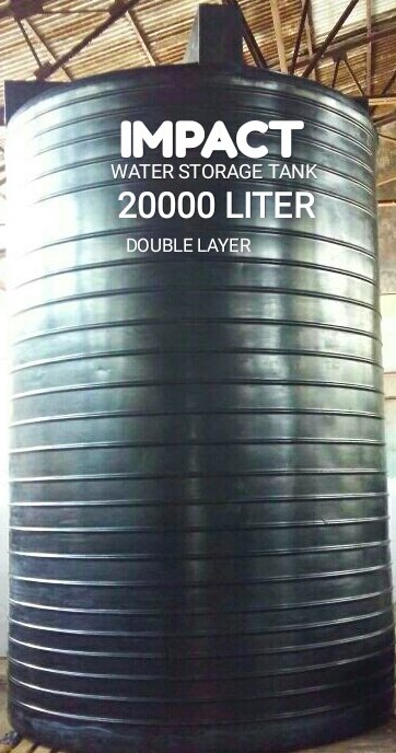 Double Layer Black IMPACT WATER STORAGE TANK., Storage Capacity: 20000L
