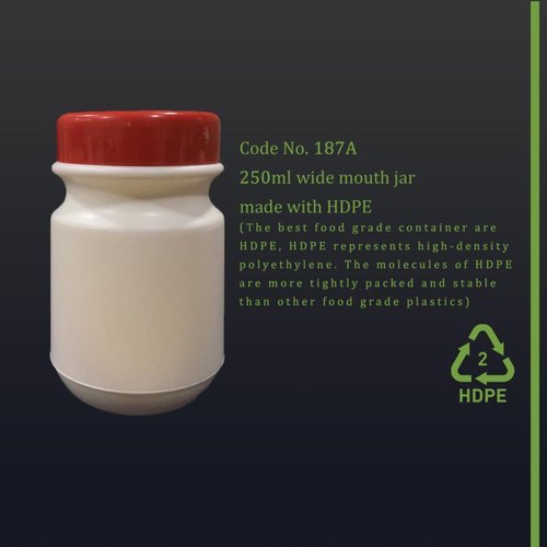 White Cylindrical 250ML Food Grade Container
