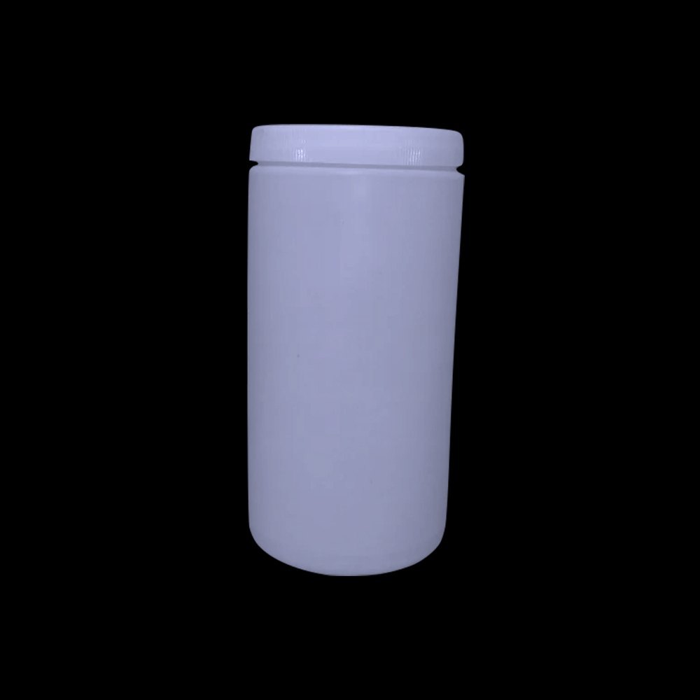 White Round 1000ml Cylinderical Jar