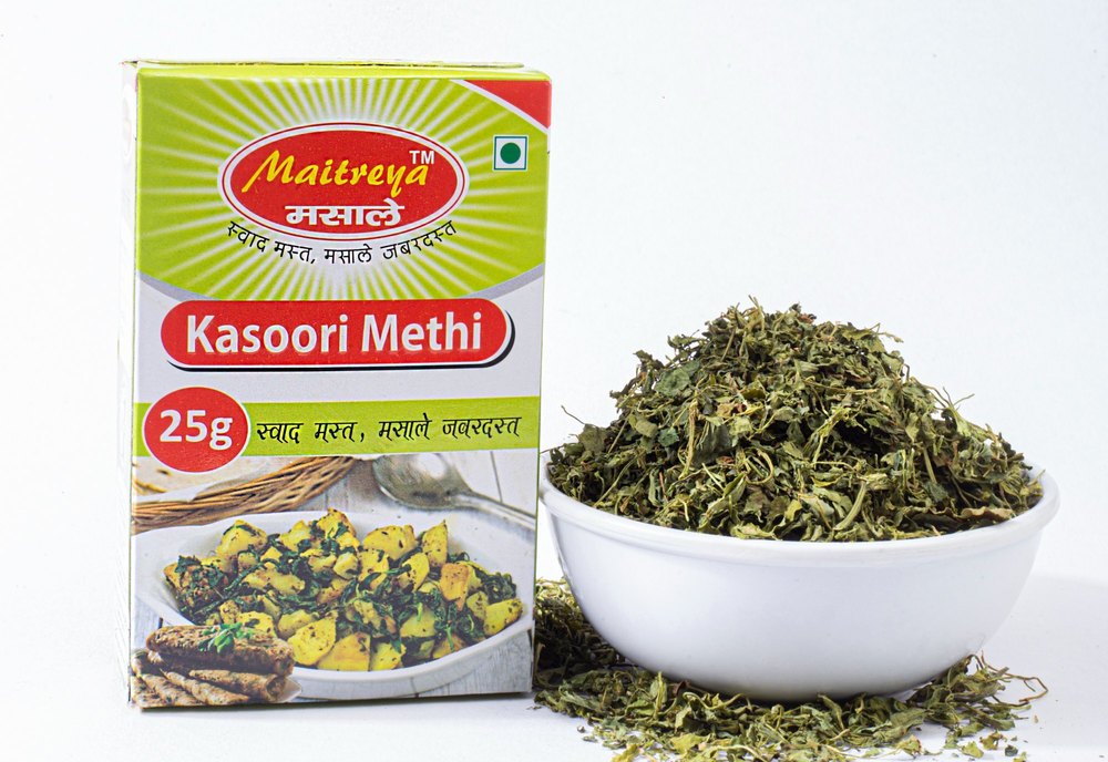 A Grade Green Kasoori Methi Dried Fenugreek Leaf, Packaging Type: Box Type Packaging, Packaging Size: 25Gm