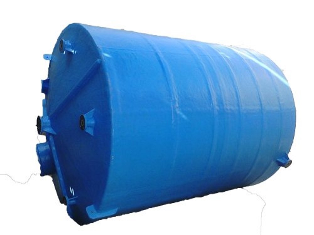 40 Inch Cylindrical 35000 Liter FRP STP Tank, For Industrial