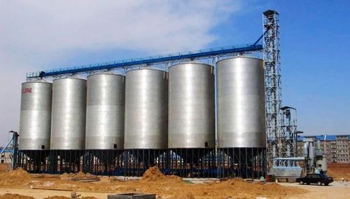 Mild Steel / Stainless Steel Grain Storage Silo, For Industrial