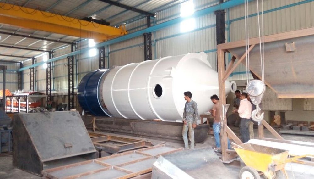 ms/ss conical Fly Ash Silo, For Stoage, Storage Capacity: 50-100 ton