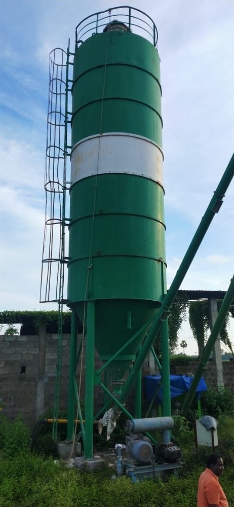 Ms Flat Bottom Cement Fly Ash Silo, For Commercial, Storage Capacity: 50-100 ton