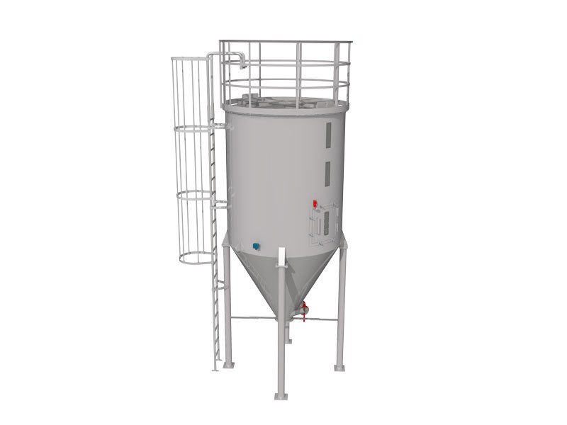 SS304 Round Stainless Steel Silo, For Food, 1000 MM To 10000MM