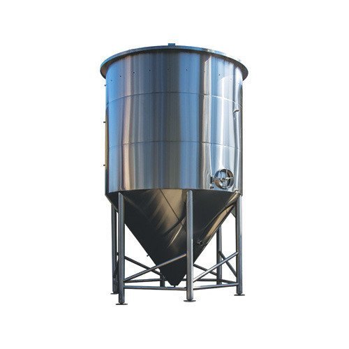 EMPTY BOTTLE Flat Bottom Stainless Steel Silo, For Botteling Plant, Storage Capacity: 100000BOTTLE