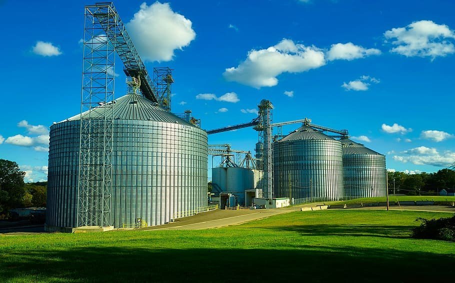 Zincalume Flat Bottom Grain Storage Silo, For Agriculture, 30 Feet