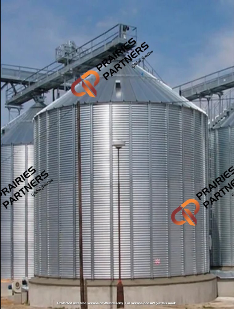 Zinc Alluminium Steel 15m Flat Bottom Silos, 8.16m