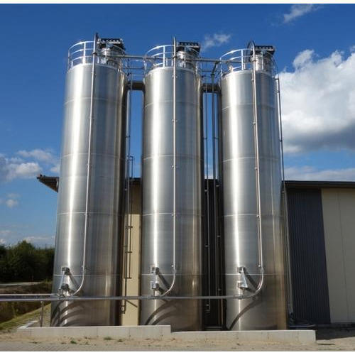 SS Round Paddy Silo Storage Tank, For Industrial