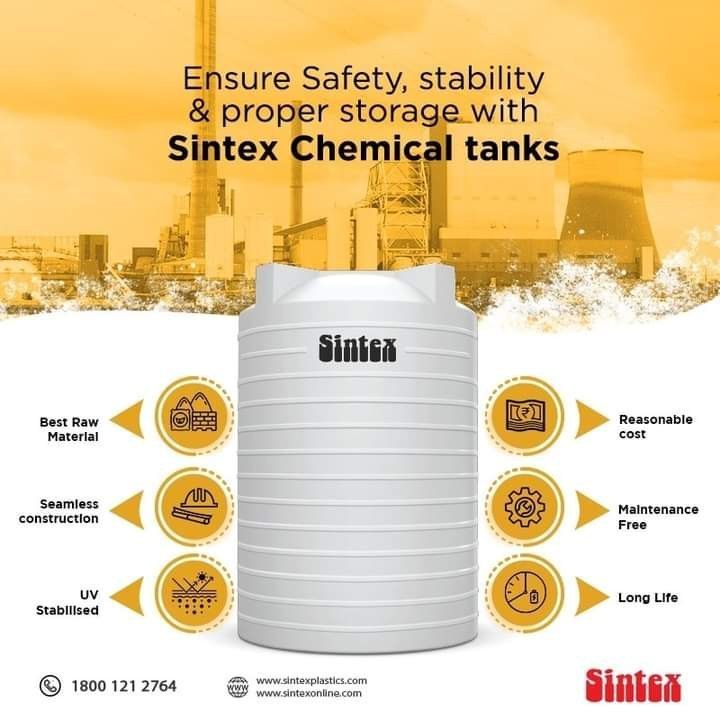 Plastic Sintex Chemical tanks
